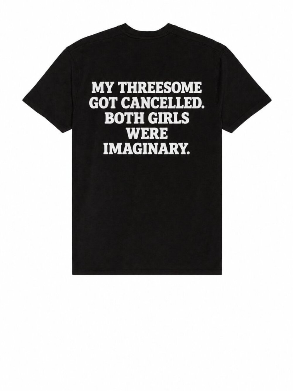 My Threesome Got Cancelled, both girls were imaginary Funny Quote Graphic T-Shir